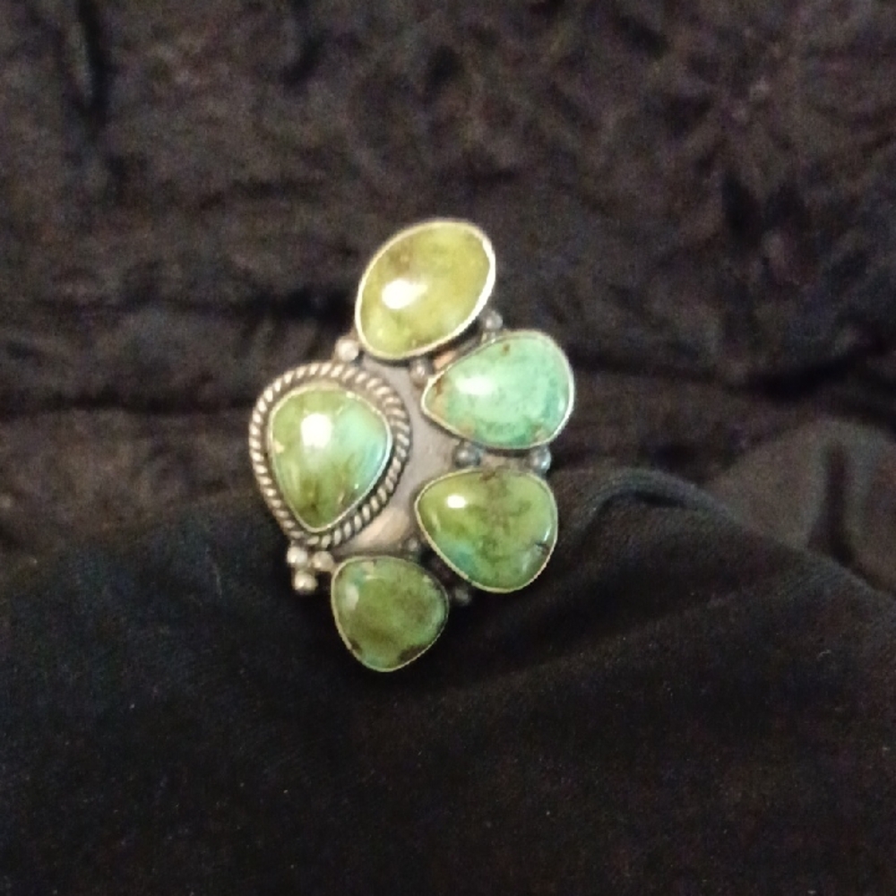 Sterling Silver Sonoran Gold Turquoise Ring